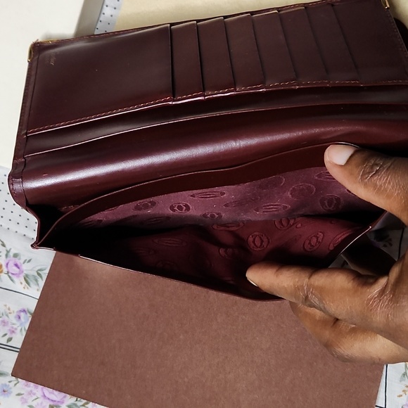 Cartier Bifold Mahogany Brown Wallet Authentic (full inclusion) - Picture 8 of 16